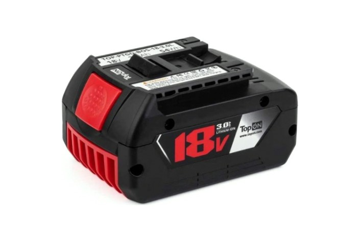 Аккумулятор TopON для Bosch 18В 3.0ah (li-ion) led [TOP-PTGD-BOS-18-3.0L]