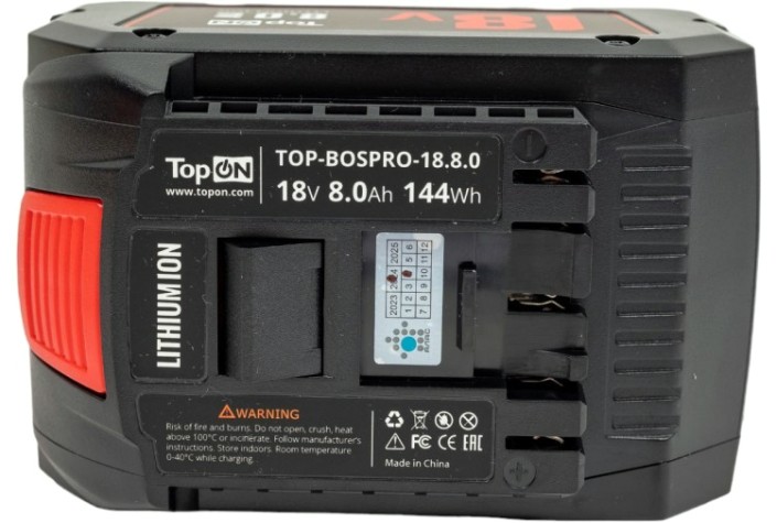 Аккумулятор TopON для Bosch ProCore. 18В 8.0Ah (Li-Ion) [TOP-BOSPRO-18.8.0]