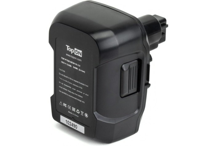 Аккумулятор TopON для DeWalt 18В, 3.0Ah (Li-Ion) [TOP-PTGD-DEW-18-3.0]