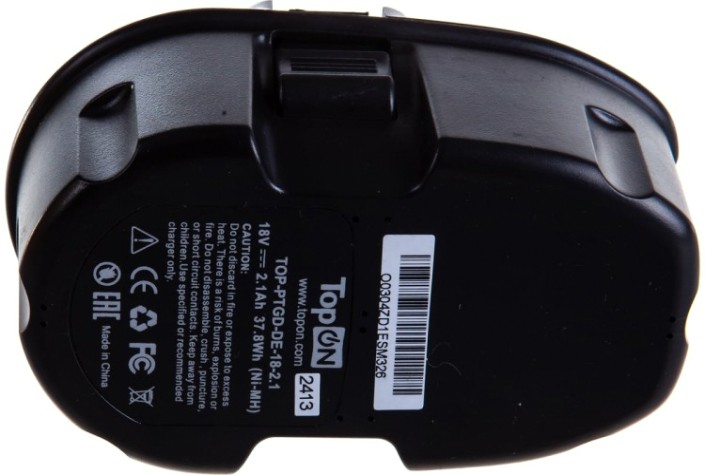 Аккумулятор TopON для DeWalt DE 18В, 2.1Ah (Ni-Mh) [TOP-PTGD-DE-18-2.1]