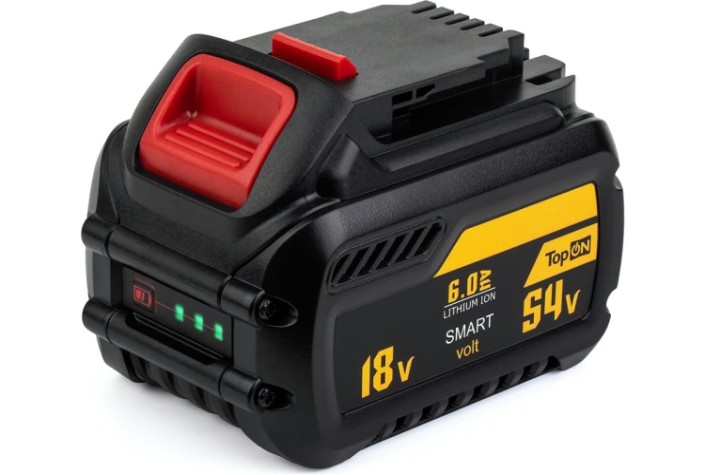 Аккумулятор TopON для Dewalt XR FLEX VOLT 18/54В 6.0Ah (Li-ion) [TOP-DE-DCB546]