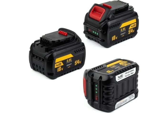 Аккумулятор TopON для Dewalt XR FLEX VOLT 18/54В 6.0Ah (Li-ion) [TOP-DE-DCB546]