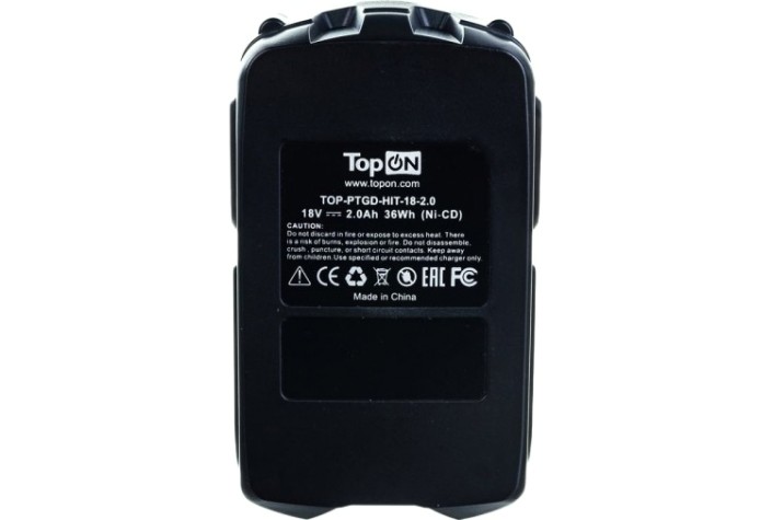 Аккумулятор TopON для Hitachi 18В, 2.0Ah (Ni-Cd) [TOP-PTGD-HIT-18-2.0]