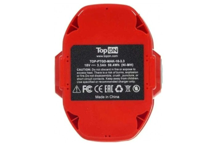 Аккумулятор TopON для Makita 18В, 3.3Ah (Ni-Mh) [TOP-PTGD-MAK-18-3.3]