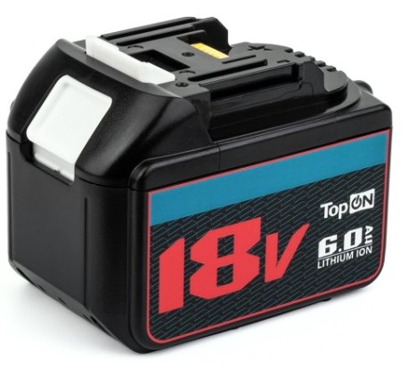 Аккумулятор TopON для Makita BL1860B 18В, 6.0Ah (Li-Ion) [TOP-PTGD-MAK-18-6.0]