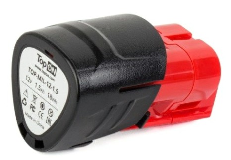 Аккумулятор TopON для Milwaukee Li-Ion 12В 1.5Ah [TOP-MIL-12-1.5]