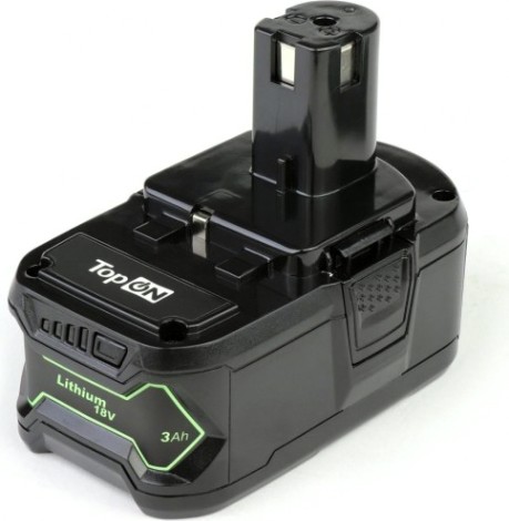 Аккумулятор TopON для Ryobi 18В, 3.0Ah (Li-Ion) [TOP-PTGD-RY-18-3.0-Li]