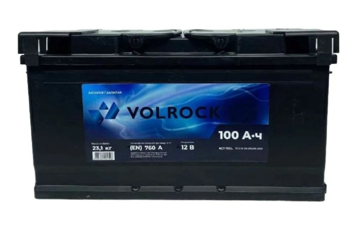 Аккумулятор VOLROCK 6СТ-100L 760А конус [4605961004508]