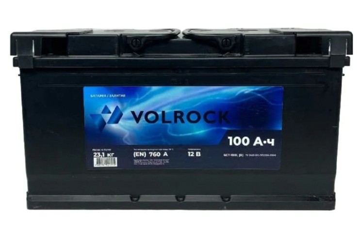 Аккумулятор VOLROCK 6СТ-100L(R) 760А конус [4605961004515]