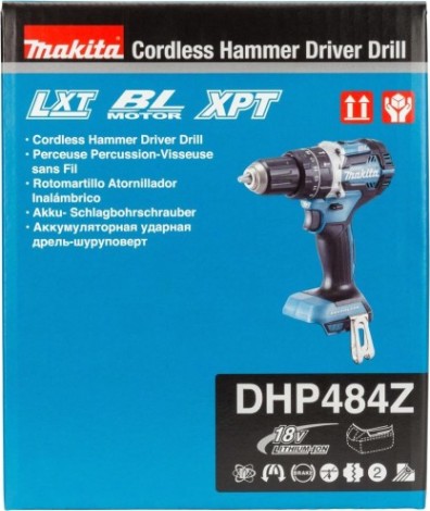Аккумуляторная дрель-шуруповерт MAKITA DHP 484 Z ударная без АКБ и З/У [DHP484Z]
