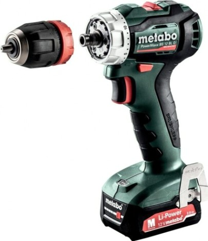 Аккумуляторный шуруповерт METABO PowerMaxx BS 12 BL Quick бесщеточная, без АКБ и ЗУ, Metaloc [601039840]