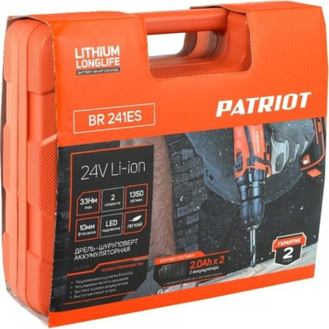 Аккумуляторный шуруповерт PATRIOT BR 241 ES [180201241]