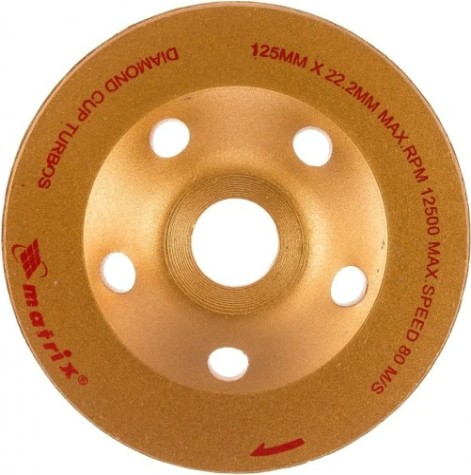 Алмазная чашка MATRIX 125 мм, Turbo зачистная, [72995]