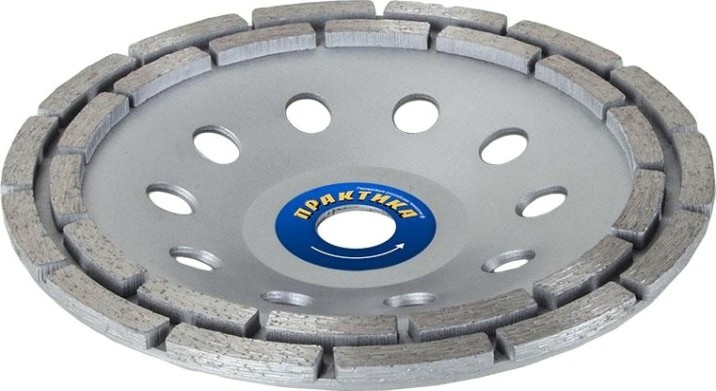 Алмазная чашка ПРАКТИКА "Эксперт" шлифовальная 2-ряда 180х22 мм [240-584]