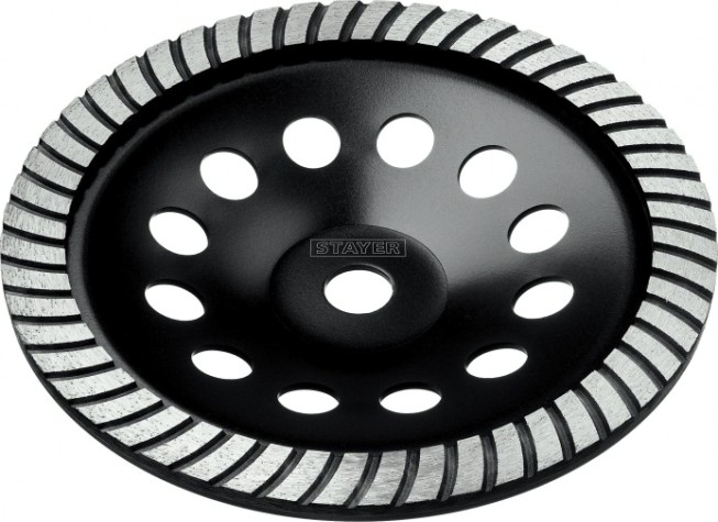 Алмазная чашка STAYER 230мм turbo-plus шлифовальная сегментированная [33380-230]
