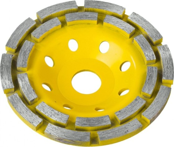 Алмазная чашка STAYER PROFESSIONAL сегментная двухрядная, высота 22,2мм, 125мм [33381-125]