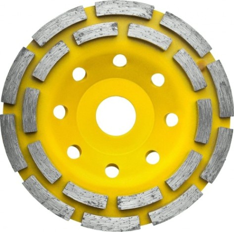 Алмазная чашка STAYER PROFESSIONAL сегментная двухрядная, высота 22,2мм, 125мм [33381-125]