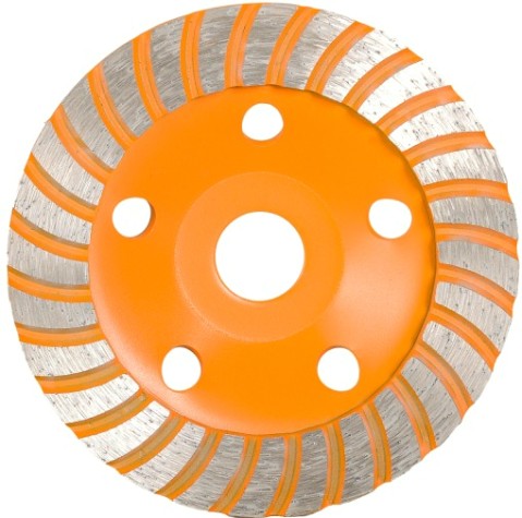 Алмазная чашка ВИХРЬ 125 мм, Турбо зачистная, [73/10/3/9]