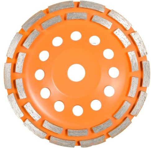 Алмазная чашка ВИХРЬ 180 мм, двухрядная зачистная, [73/10/3/7]