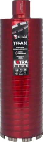 Алмазная коронка для мокрого сверления DIAM САСС 112x300х5x1,1/4UNC Extra Line Titan (арм. бетон)