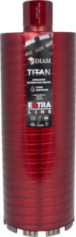 Алмазная коронка для мокрого сверления DIAM САСС 122x300х6x1,1/4UNC Extra Line Titan (арм. бетон)