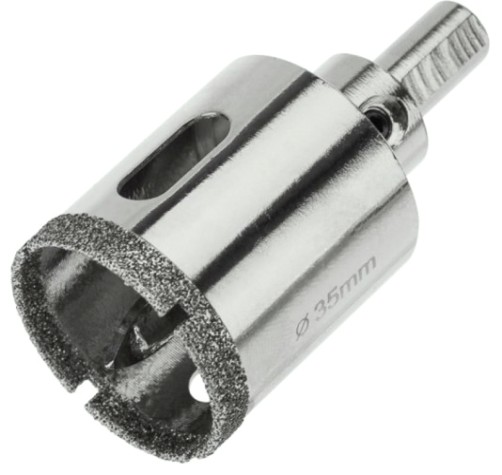 Алмазная коронка для мокрого сверления Kranz KR-92-0011 35мм по керамограниту с центров. сверлом Алмазная коронка для мокрого сверления Kranz KR-92-0011 35мм по керамограниту с центров. сверлом