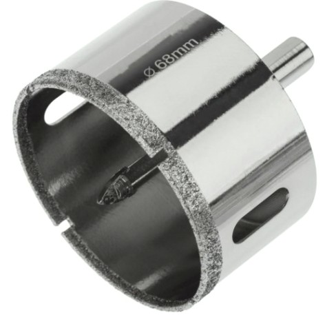 Алмазная коронка для мокрого сверления Kranz KR-92-0018 68мм по керамограниту с центров. сверлом