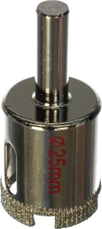 Алмазная коронка для мокрого сверления ПРАКТИКА "Мастер" 25 мм по стеклу и керамике [777-291]