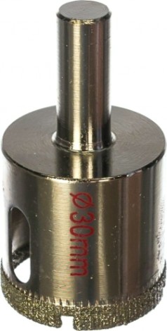 Алмазная коронка для мокрого сверления ПРАКТИКА "Мастер" 30 мм по стеклу и керамике [777-307]