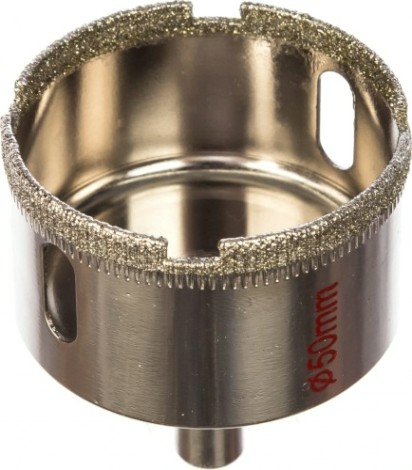 Алмазная коронка для мокрого сверления ПРАКТИКА "Мастер" 50 мм по стеклу и керамике [777-345]