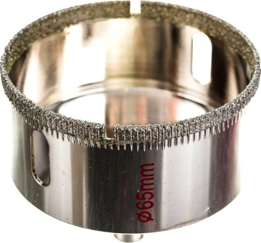 Алмазная коронка для мокрого сверления ПРАКТИКА "Мастер" 65 мм по стеклу и керамике [777-369]