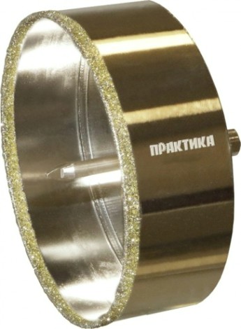 Алмазная коронка для мокрого сверления ПРАКТИКА "Профи" 120х70мм по керамограниту/керамике [917-767]