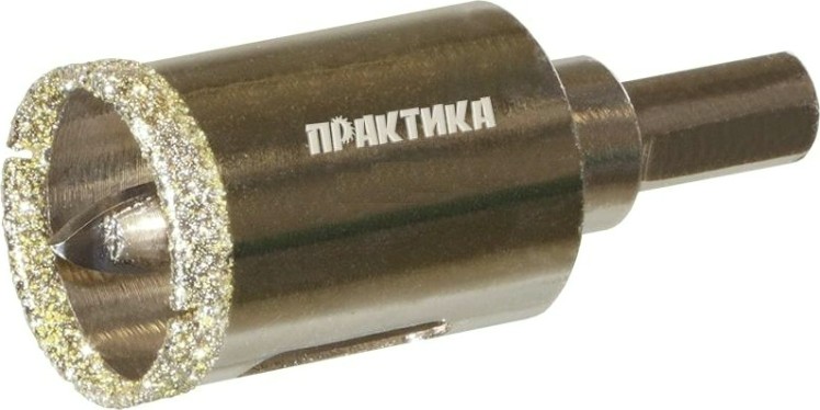 Алмазная коронка для мокрого сверления ПРАКТИКА "Профи" 25х70мм по керамограниту/керамике [917-590]