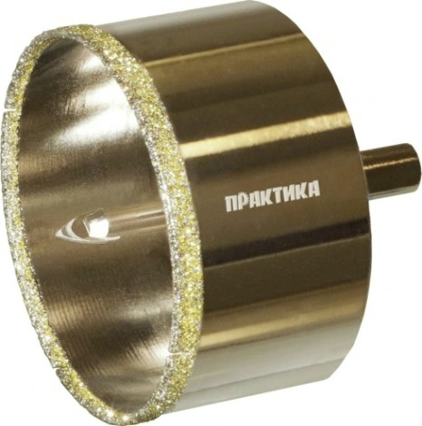 Алмазная коронка для мокрого сверления ПРАКТИКА "Профи" 82х70мм по керамограниту/керамике [917-736]