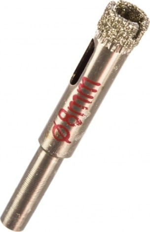 Алмазная коронка для мокрого сверления ПРАКТИКА "Сделай сам" 8мм по стеклу и керамике 8мм (2шт) [777-239]