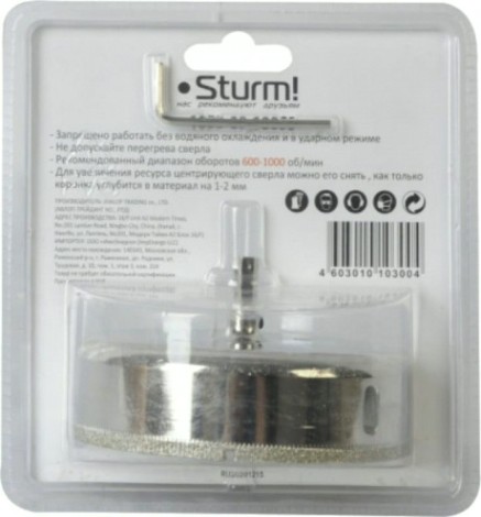 Алмазная коронка для мокрого сверления Sturm 1055-09-10055 по керамике и стеклу