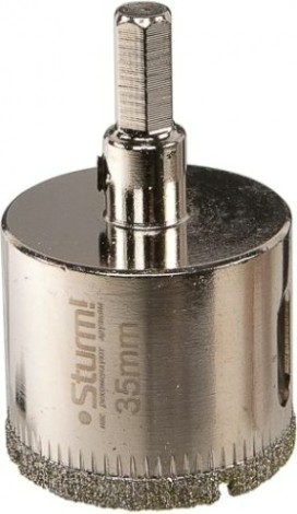 Алмазная коронка для мокрого сверления Sturm 1055-09-3555 по керамике и стеклу Алмазная коронка для мокрого сверления Sturm 1055-09-3555 по керамике и стеклу