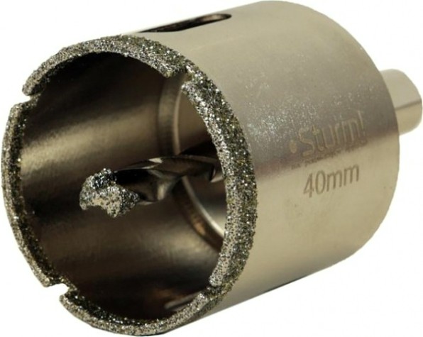 Алмазная коронка для мокрого сверления Sturm 1055-10-4070 по керамограниту 40х70 мм, хвост. с проточками