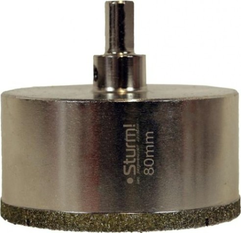 Алмазная коронка для мокрого сверления Sturm 1055-10-8070 по керамограниту 80х70 мм, хвост. с проточками