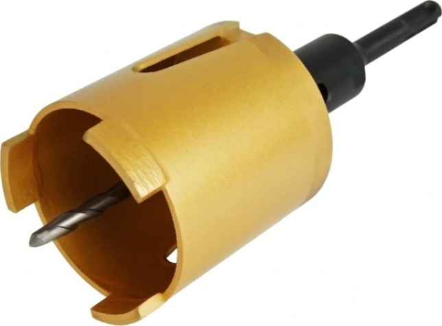 Алмазная коронка для сухого сверления ПРАКТИКА "Эксперт" по бетону SDS-plus/Hex безударная 68 мм [031-181]