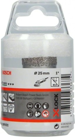 Алмазная коронка X-LOCK BOSCH 25 мм Dry Speed [2608599031]