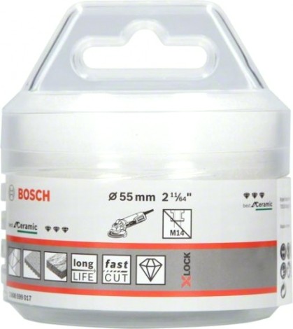 Алмазная коронка X-LOCK BOSCH 55 мм Dry Speed [2608599017]