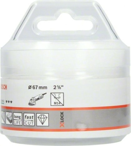 Алмазная коронка X-LOCK BOSCH 67 мм Dry Speed [2608599021]