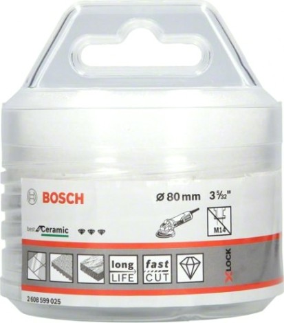 Алмазная коронка X-LOCK BOSCH 80 мм Dry Speed [2608599025]