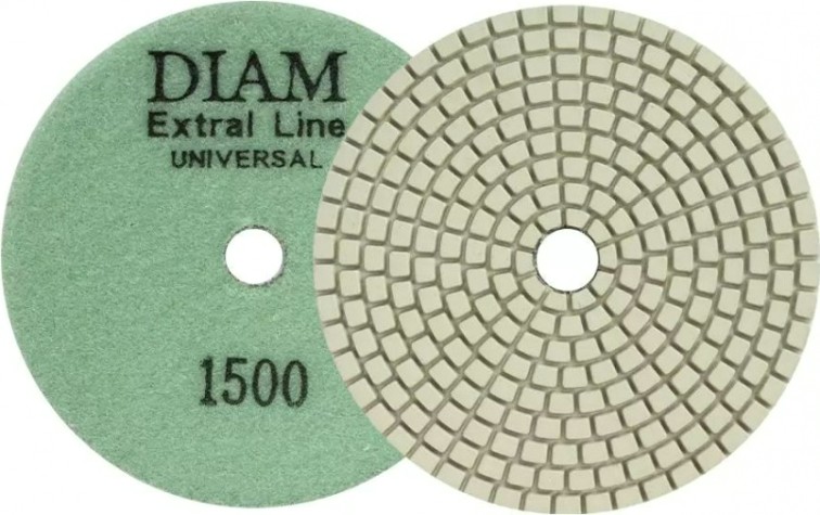 Алмазная тарелка на липучке DIAM АГШК 100*2,5 №1500 Extra Line Universal (сухая/мокрая) [000677]