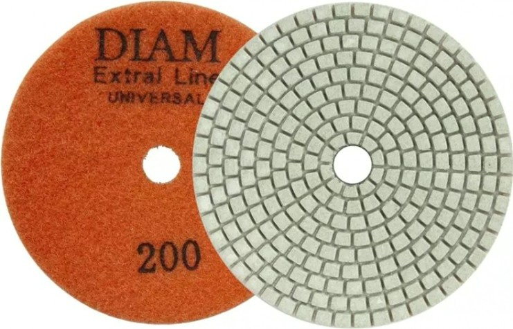 Алмазная тарелка на липучке DIAM АГШК 100*2,5 №200 Extra Line Universal (сухая/мокрая) [000674]