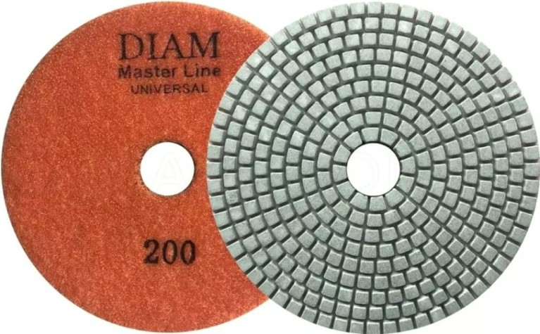 Алмазная тарелка на липучке DIAM АГШК 100*2,5 №200 Master Line Universal (сухая/мокрая) [000625]