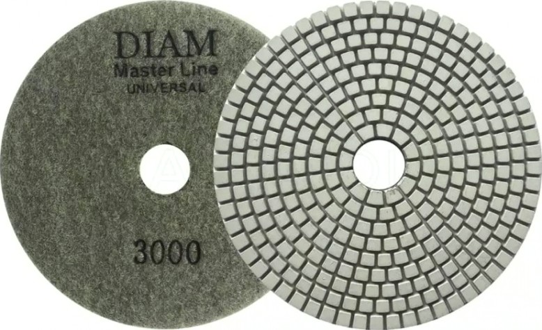 Алмазная тарелка на липучке DIAM АГШК 100*2,5 №3000 Master Line Universal (сухая/мокрая) [000629]