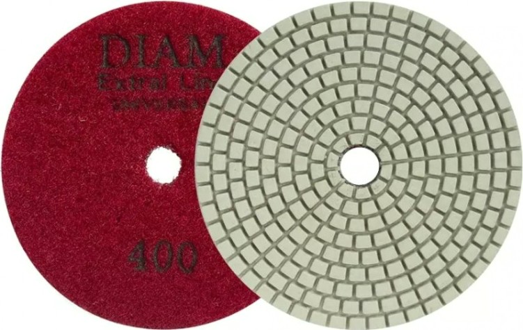 Алмазная тарелка на липучке DIAM АГШК 100*2,5 №400 Extra Line Universal (сухая/мокрая) [000675]