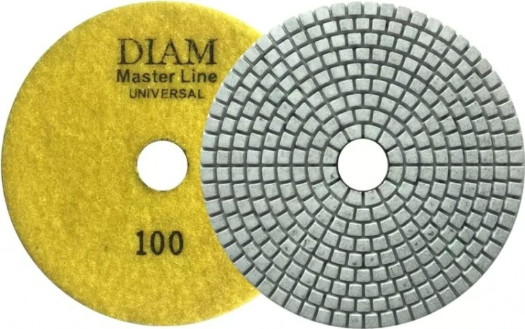 Алмазная тарелка на липучке DIAM АГШК 125*2,5 №100 Master Line Universal (сухая/мокрая) [000644]